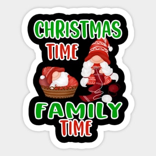 Christmas time Family time,Christmas family design Sticker